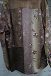 Aviva Jifei Xue Antique Fabric Silk Splicing Handmade Kimono Long Sleeve Shirt Collection AJX-CO-KPLS-BR-ZONG 8